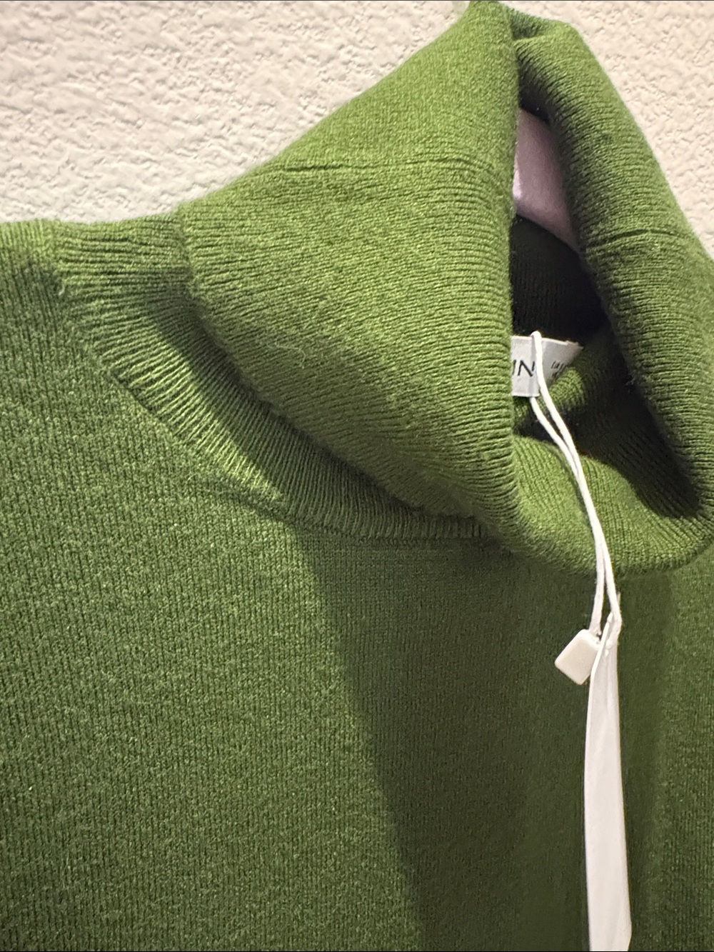 Mango Olive Green Long Sleeve Turtleneck Knit Dress NEW